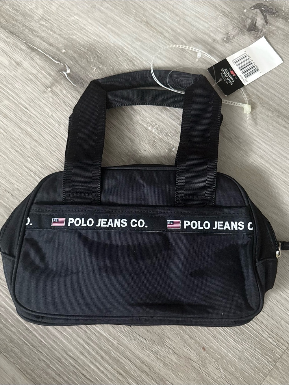 Polo by Ralph Lauren Black Polo Jeans Co. Logo Trim  Bag